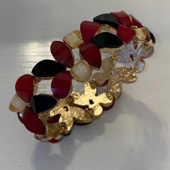 Francesca's Bracelet - Red, White, Black, & Gold - Picture 2 of 3